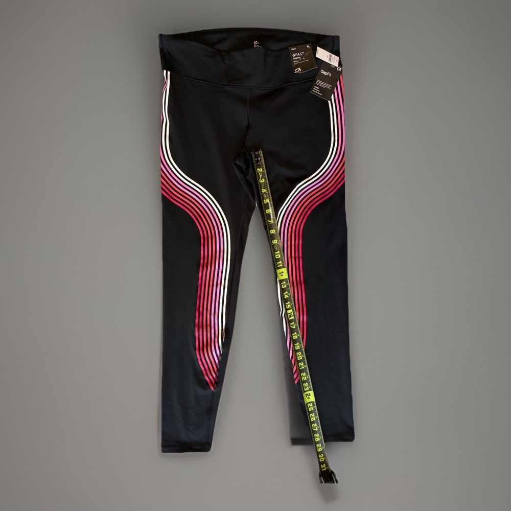 NWT GapFit Mid Rise‎ Capri Leggings Grafiti Print Womens Size XL - Picture 8 of 8